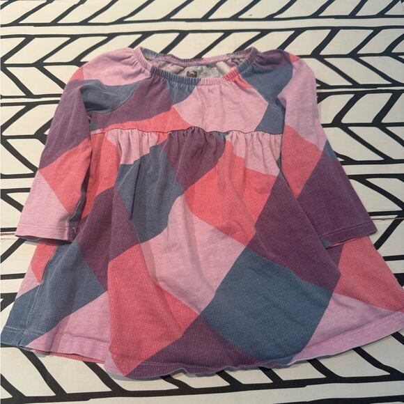 Tea Collection long sleeve dress 12-18 mo pastel/geometric - Picture 1 of 6